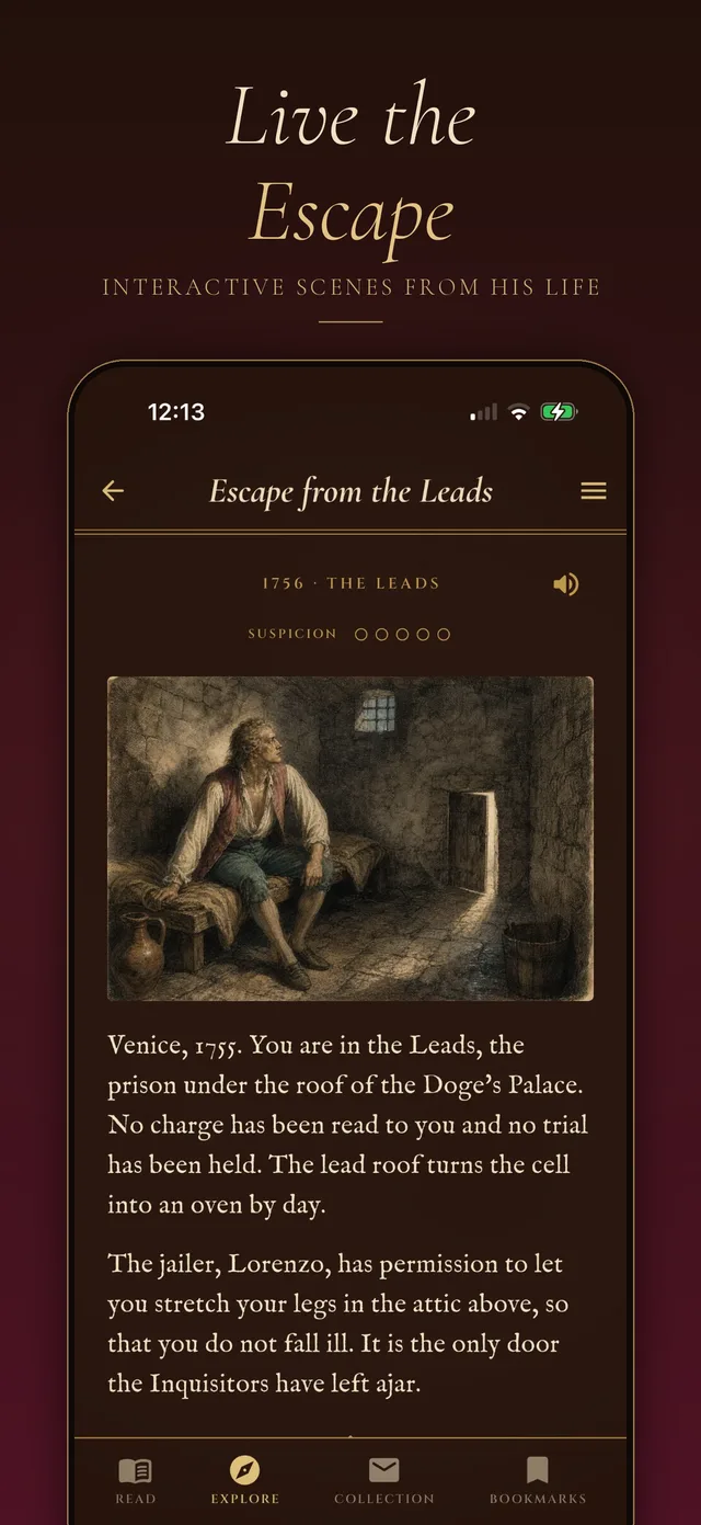 Scene from Escape from the Leads in the Casanova app